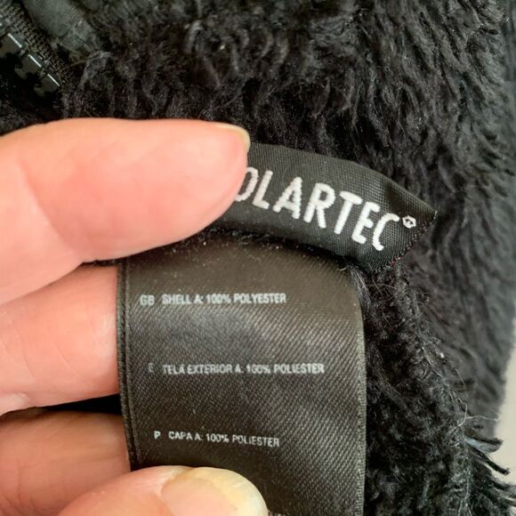 The North Face "Polartec" Full Zip Black Jacket with White Logo - Size XL - Picture 7 of 14